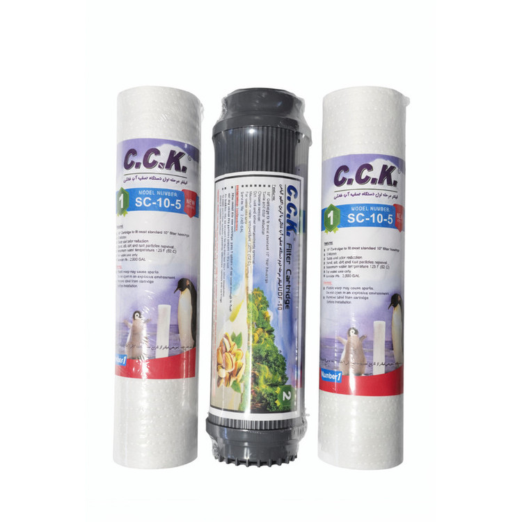 فیلتر دستگاه تصفیه کننده آب سی سی کا مدل PP-UDF-PP مجموعه 3 عددی