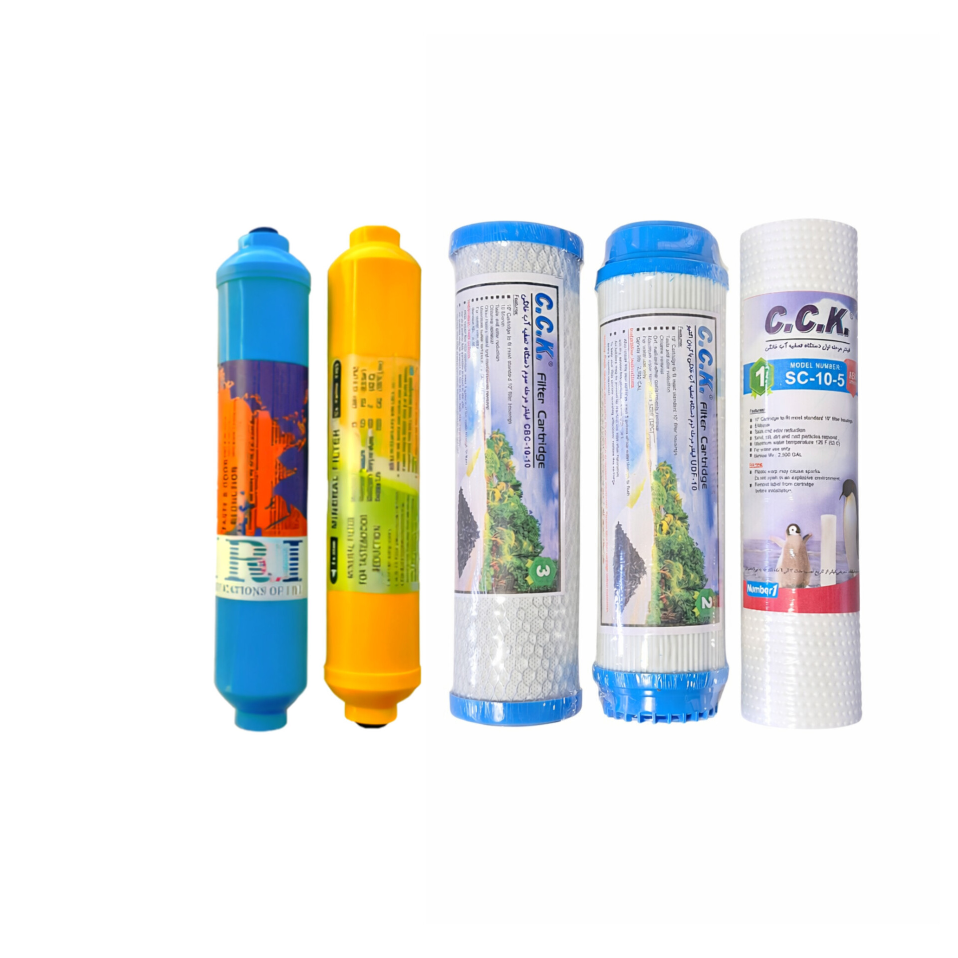 فیلتر دستگاه تصفیه آب خانگی سی سی کا مدل Blu مجموعه 5 عددی
